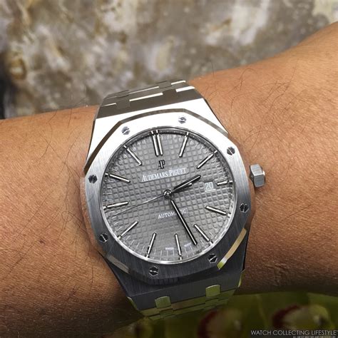 audemars piguet royal oak grey dial 41mm|ap royal oak retail price.